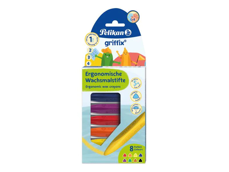 Pelikan Wachsmalstifte Griffix 8 Farben