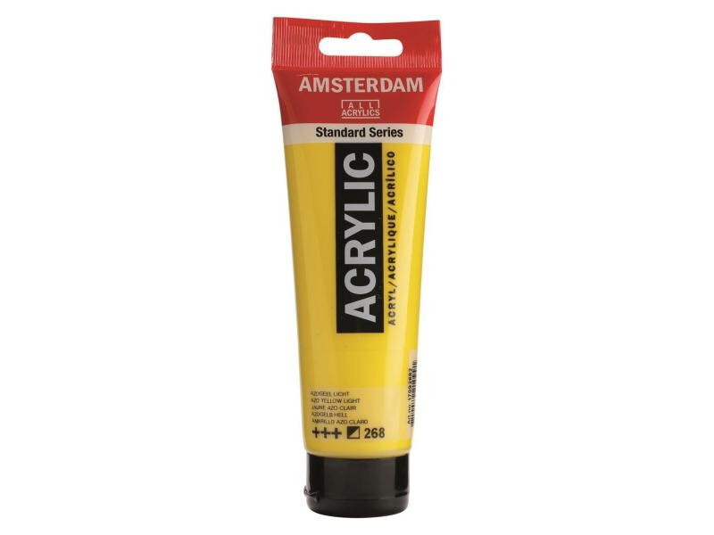 Amsterdam Acrylfarbe Standard 268 Azogelb halbdeckend, 120 ml