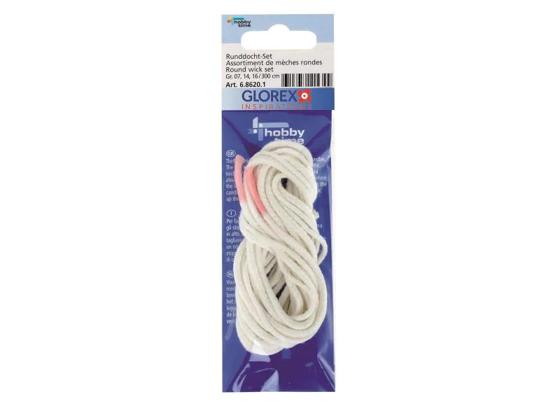 Glorex Kerzendocht 3 x 1 m rund Grösse 03 - 09 - 20