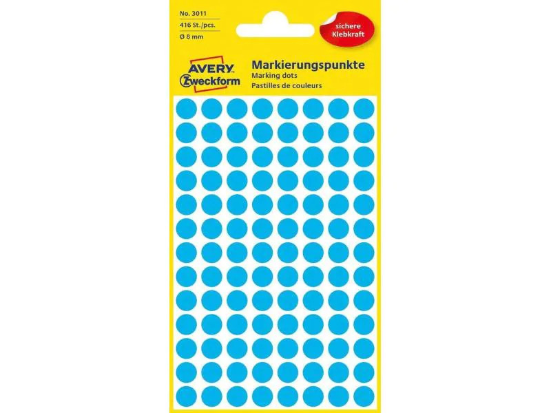 Avery Zweckform Klebepunkte 8 mm Blau
