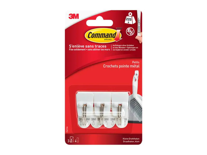 Command Klebehaken Draht 0.22 kg, 3 Stück