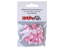 HobbyFun Miniatur-Figur Baby Mädchen Hellrosa