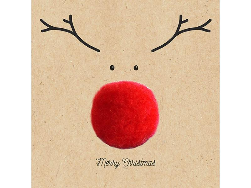 Braun + Company Weihnachtsservietten Big Red Nose 17 cm x 17 cm, 20 Stück
