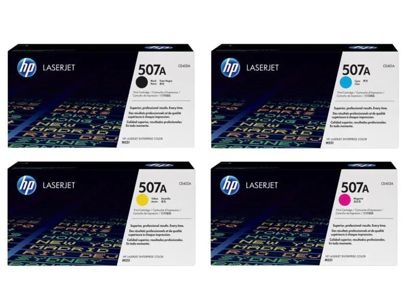 HP Rainbow Kit Nr. 507A (CE400A-CE403A) BL/C/M/Y