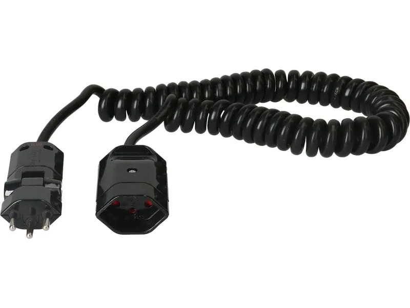 Max Hauri Verlängerungskabel 2 m T13 - T12 ClipClap, Schwarz