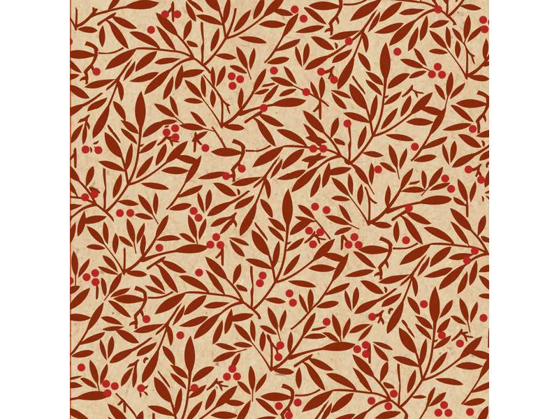 Braun + Company Papierservietten Leaves &amp; Berries 20 Stück, Terracotta