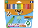 BIC Filzstift Kids Visacolor XL ecolutions 4.5 mm, 12er Set