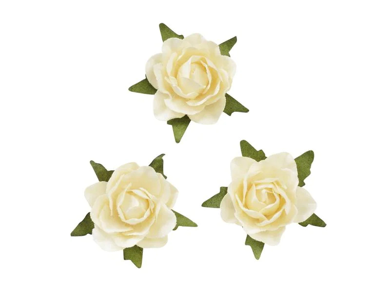 HobbyFun Streudeko Rosen 20 Stück, Creme