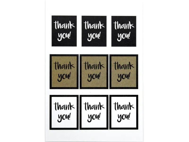 Artoz Motivsticker Thank you 6 Blatt