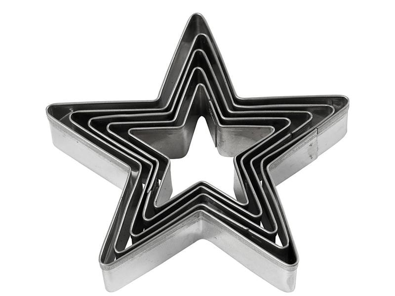 Creativ Company Guetzli-Ausstecher 8 cm 5 Stück, Stern