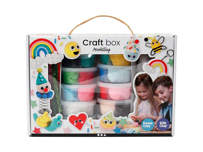 Creativ Company Modellier-Set Foam/Silk Clay 16-teilig
