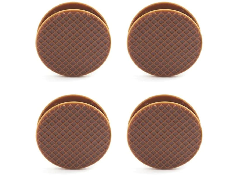 Kikkerland Verschlussclip Waffel 6 Stück, Dunkelbraun