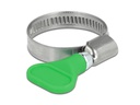 Delock Schlauchschellen-Set Edelstahl 400 SS 20-35 mm, Grün 5 Stück