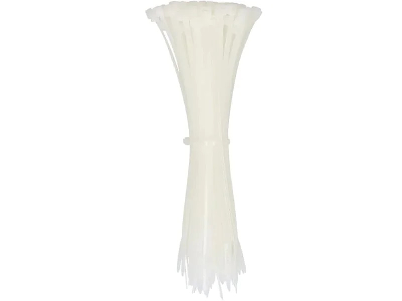 Max Hauri Kabelbinder 100 Stück Weiss 20 cm x 4.5 mm