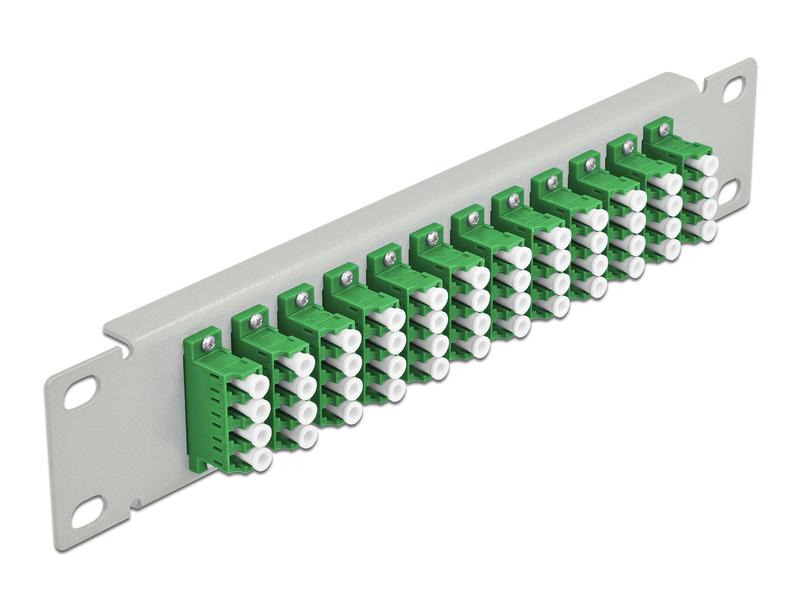 Delock Verteilerplatte 10″ LWL Patchpanel 12 Port LC Quad grau