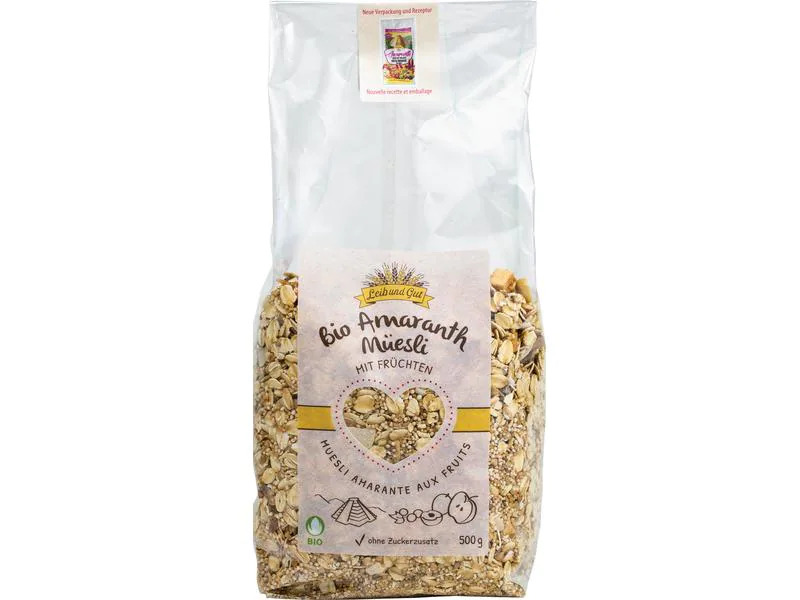 Leib und Gut Müesli Bio Amaranth und Früchte 500 g