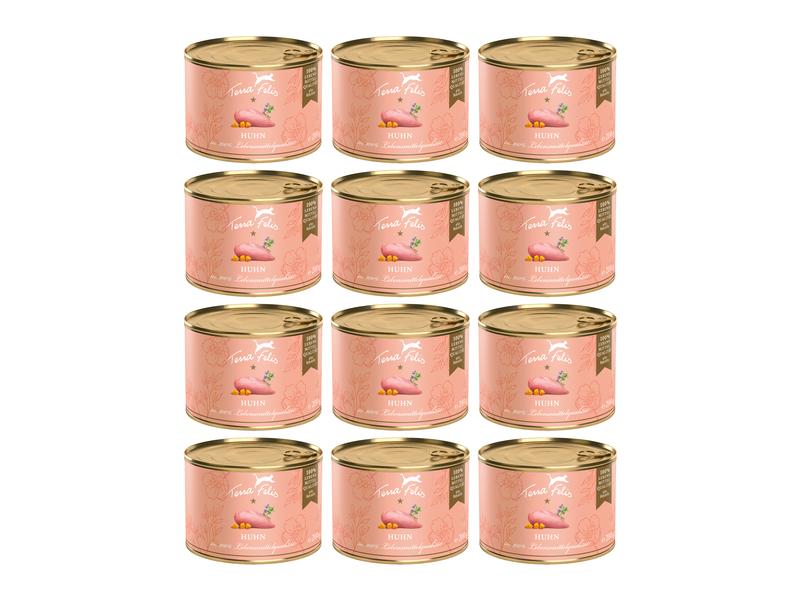 Terra Faelis Nassfutter Adult getreidefrei mit Huhn, 12 x 200 g