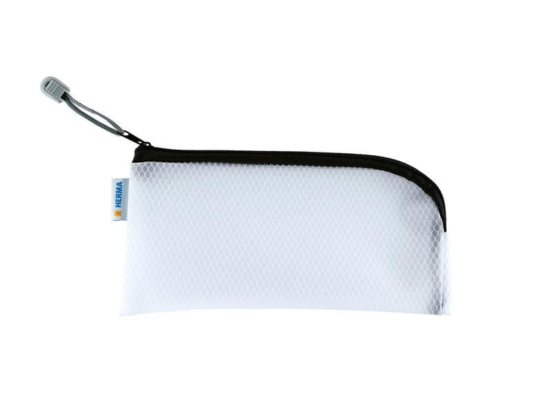 HERMA Etui Mesh Bag 23 x 11 cm, Schwarz/Weiss