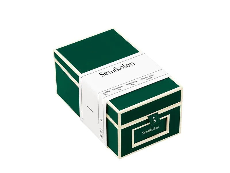 Semikolon Visitenkartenbox Dunkelgrün
