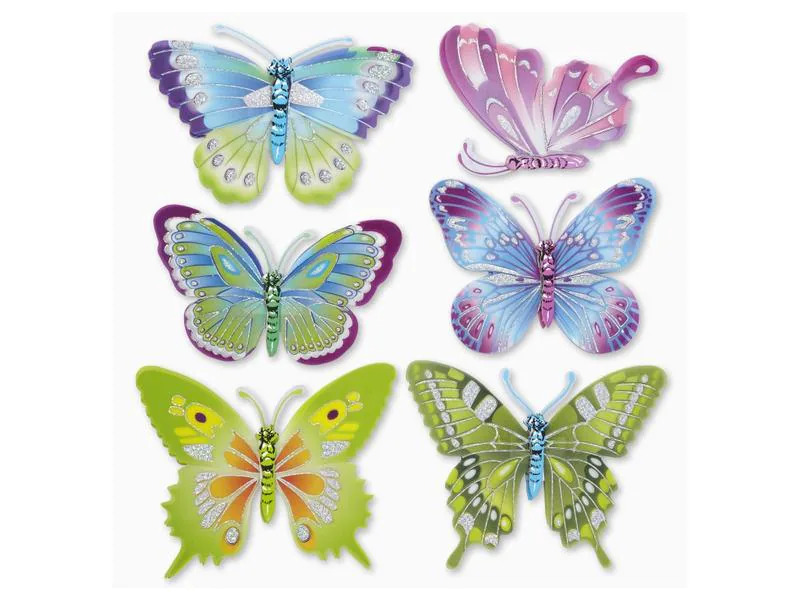 HobbyFun 3D-Sticker Schmetterling 1 Blatt