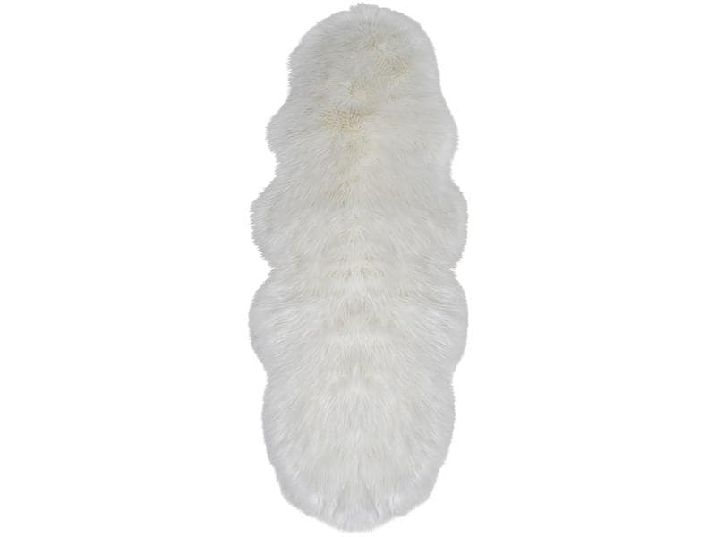 House Nordic Pelzimitat 180 x 60 cm, Weiss