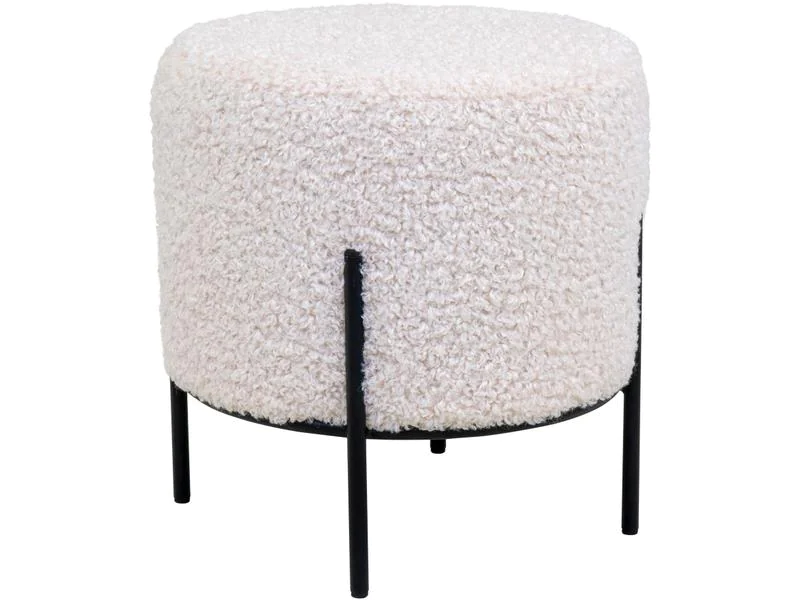 House Nordic Hocker Alford 37 x 35.5 cm, Schwarz/Weiss