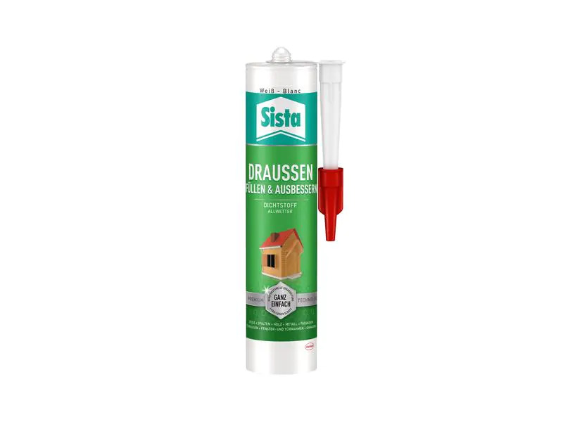 Sista Dichtmasse Draussen Füllen &amp; Ausbessern 280 ml, Weiss