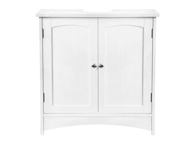 VASAGLE Waschbeckenunterschrank mit Doppeltür 60 x 60 cm, Weiss
