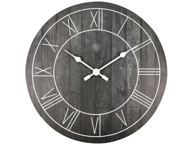 NeXtime Wanduhr Paul Ø 40 cm Schwarz