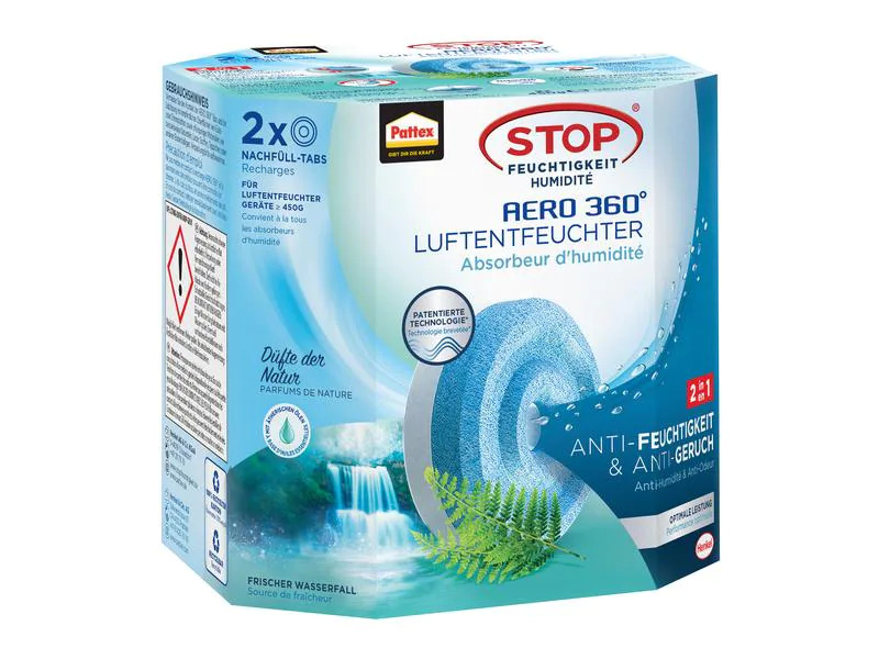 Pattex Nachfüll-Tabs Aero 360 Frischer Wasserfall 2 x 450 g