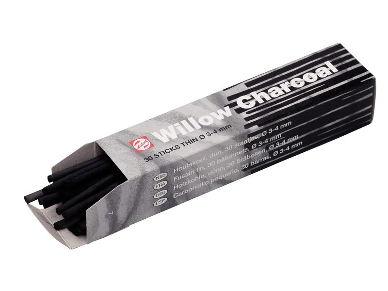 Talens Zeichenkohle dünn 3-4 mm, 30 Stück