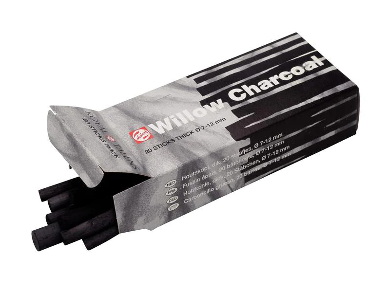 Talens Zeichenkohle dick 7-12 mm, 20 Stück