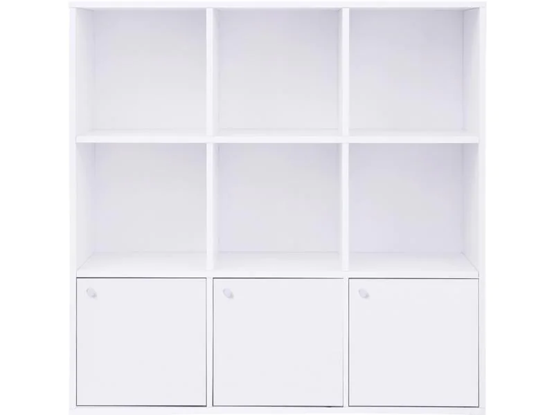 VASAGLE Regal mit 9 Fächern 97.5 x 97.5 cm, Weiss
