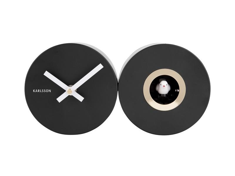 KARLSSON Wanduhr Kuckuck Schwarz Matt
