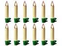 Lumix LED Baumkerze SuperLight Flame, Elfenbein, 12er-Starter Set