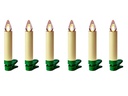 Lumix LED Baumkerze SuperLight Flame, Elfenbein, 6er-Set