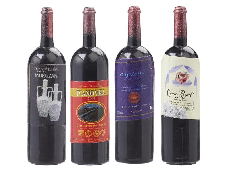 HobbyFun Mini-Lebensmittel Wein-Flaschen 4.5 cm