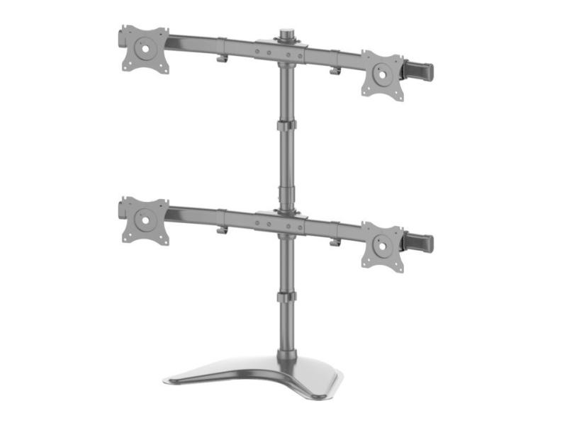 Multibrackets Monitor-Standfuss Basic Quad bis 8 kg – Schwarz