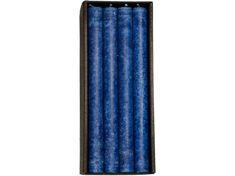 Schulthess Kerzen Stabkerze Dunkelblau 4 Stück, 24 x 2.2 cm