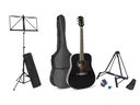 MAX Westerngitarre SoloJam Kit Schwarz