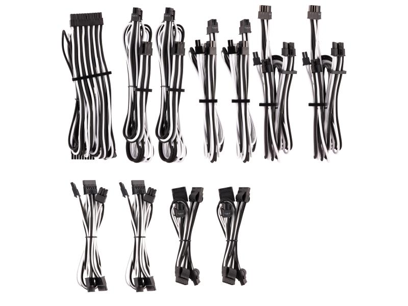 Corsair Stromkabel Premium Pro-Kit Typ 4 Gen 4 Schwarz/Weiss