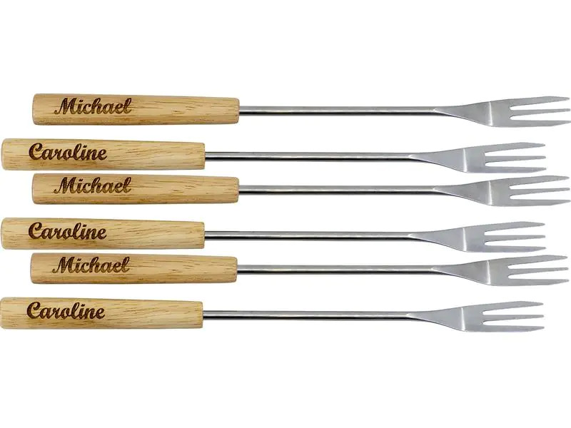 Kadastar Käsefonduegabel Element personalisierbar 6 Personen