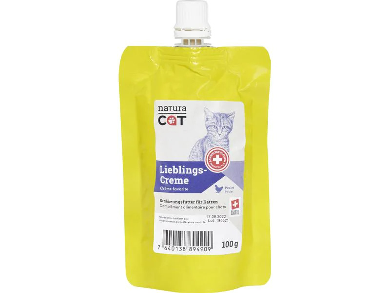 naturaCat Katzen-Snack Lieblingscreme Poulet, 100g