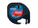 DYMO LetraTag Schwarz auf Rot