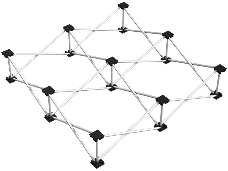 Power Dynamics Spider D750 System-Faltfüsse 100 x 100 x 20 cm Aluminium