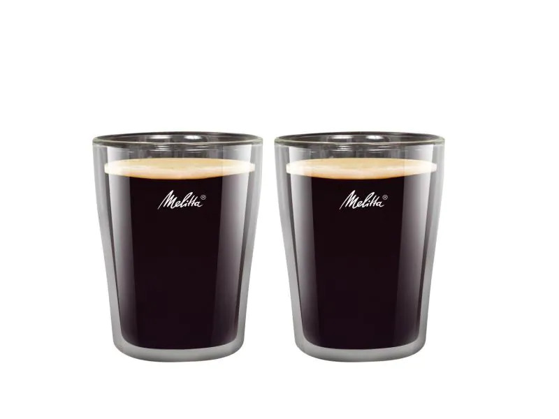 Melitta Kaffeebecher Lungo 200 ml, 2 Stück, Transparent
