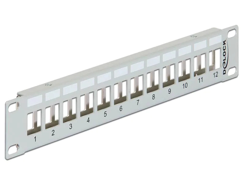 Delock Patchpanel 12 Port, Keystone 10 Rack