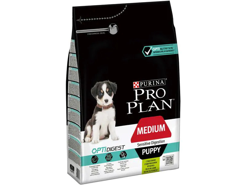 Purina Pro Plan Trockenfutter M Puppy Sensitive Digestion Lamm, 3 kg