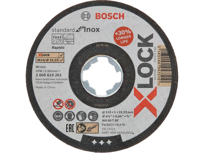 Bosch Professional Trennscheibe gerade X-LOCK Standard for Inox 115 x 1