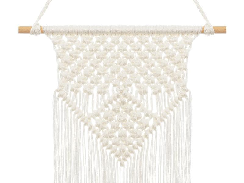 Partydeco Makramee Dekoration 30 x 49 cm, Weiss